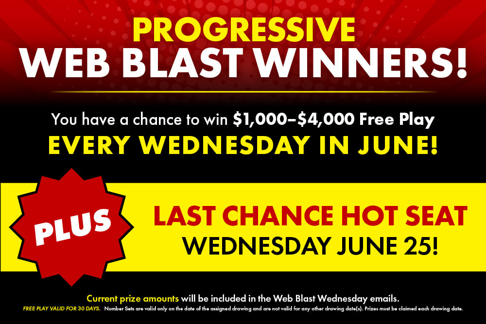 June Web Blast Progressive Winners